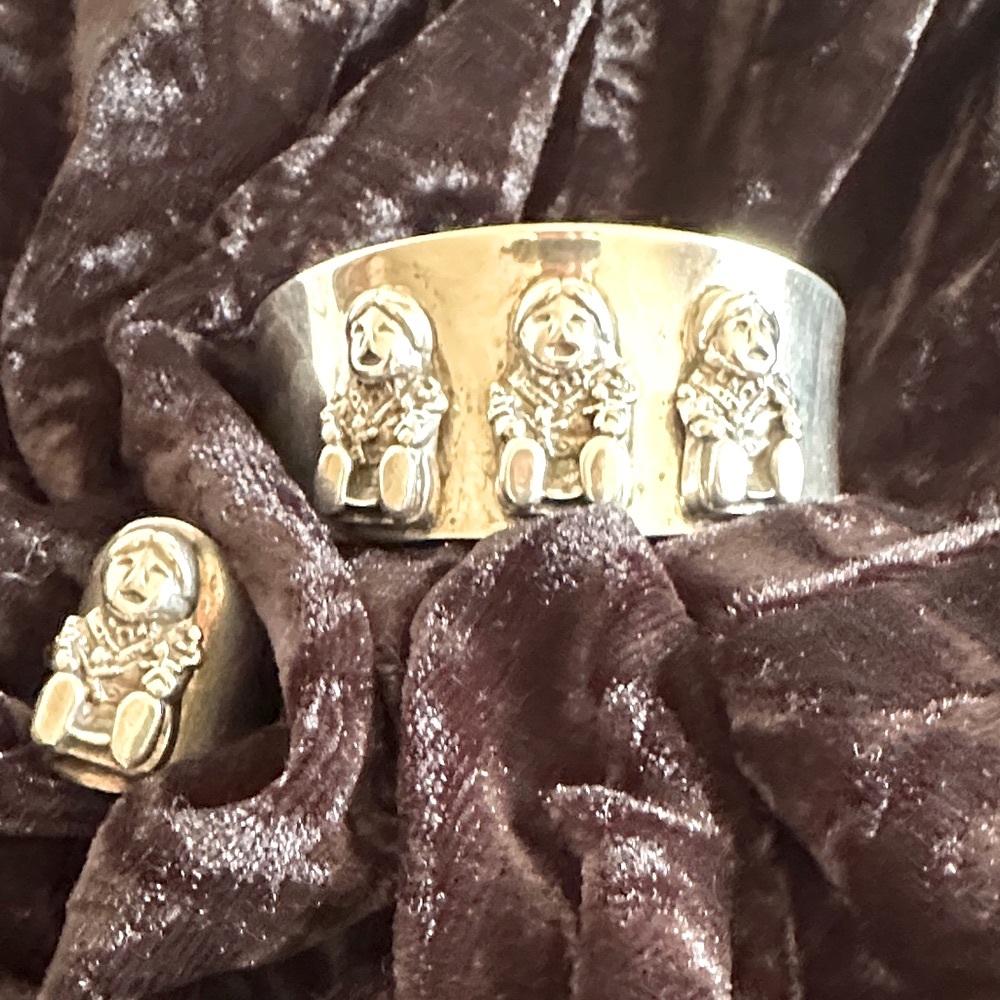 Carol Felley Sterling Storyteller Bracelet and Ring Set